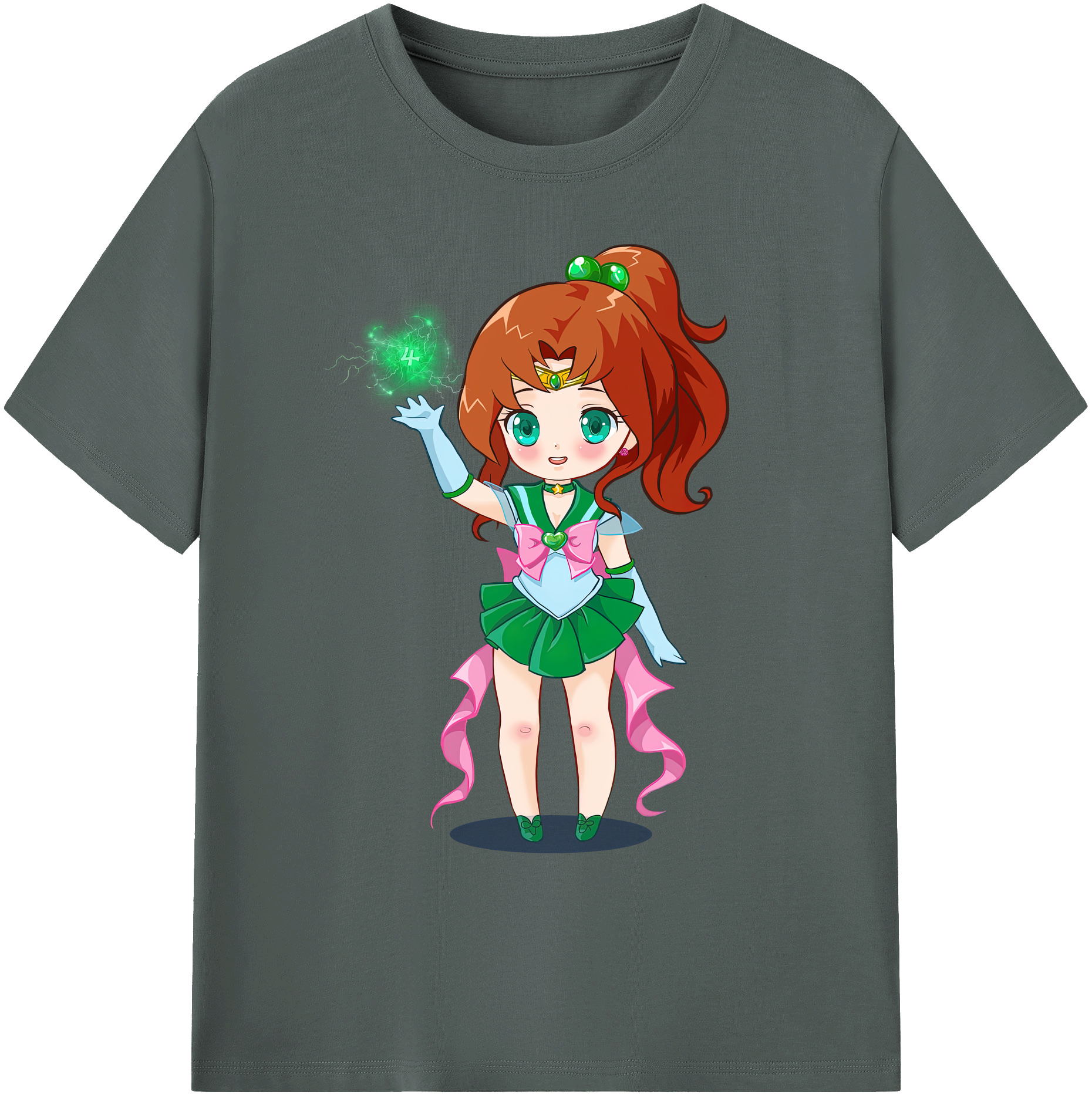 （画像用） 美少女戦士セーラームーン 木野 まこと きの まこと Sailor Moon Kino Makoto （セーラージュピター；Sailor Jupiter） 綿100％ メンズ半袖Tシャツ｜肌触りやわらか＆通気性